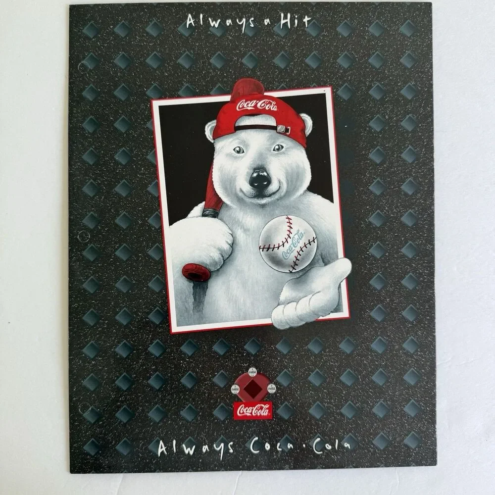 Vintage Coca Cola Coke Soft Drink Folder Polar Bear 1997 Memorabilia Set of 4